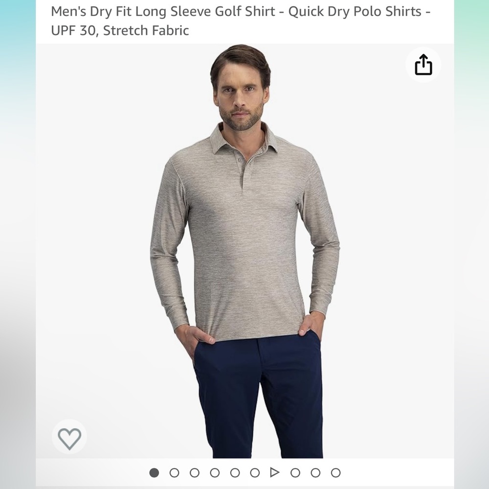 4 pack - Three Sixty Six Men's Dry Fit Long Sleeve Polo Golf Shirt